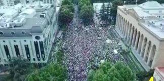 აქცია რუსთაველის გამზირზე (+ვიდეო)