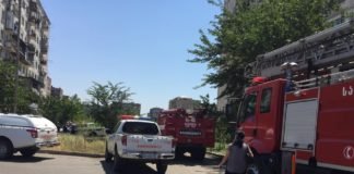 მე-14 მიკრორაიონში სახანძროს სამი ეკიპაჟია მობილიზებული(+ფოტო)