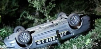 ავტოსაგზაო შემთხვევა-საპატრულო პოლიციის ავტომობილი ამოტრიალდა