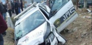 პოლიციის მანქანა ავარიაში მოყვა