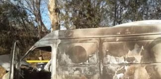 მიკროავტობუსს ცეცხლი გაუჩნდა