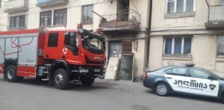 მე-8 მიკრო რაიონში სახანძრო-სამაშველო ბრიგადაა მობილიზებული