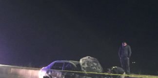 რუსთავი-თბილისის ჩქაროსნულ გზაზე ავტომობილი დაიწვა