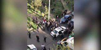 საგანგებო მდგომარეობის რეჟიმის დარღვევისა და პოლიციელებისადმი წინააღმდეგობის გაწევისთვის ექვსი პირი დააკავეს