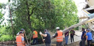 ფარიზში ასფალტო-ბეტონის გზის დაგების და სარწყავი სისტემის რეაბილიტაციის სამუშაოები მიმდინარეობს