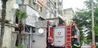მესხიშვილის ქუჩაზე სახანძრო-სამაშველო ეკიპაჟი იყო მობილიზებული