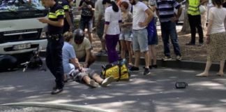 სატვირთო მანქანა “გლოვოს” კურიერს დაეჯახა