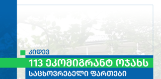 113 ეკომიგრანტ ოჯახს სახლები დაუკანონდა
