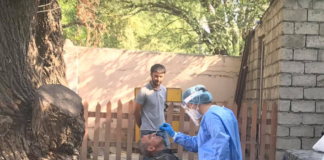 გარდაბნის სოფელ ყარაჯალარში ეპიდემიოლოგების ჯგუფები მუშაობენ