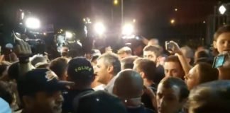 შსს-სთან აქციაზე დაპირისპირება მოხდა