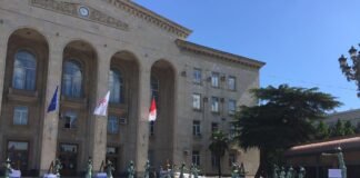 უსიამოვნო სუნი ქალაქში – რუსთავის მერიასთან აქცია პერფორმანსი იმართება
