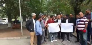 სიტყვიერი და ფიზიკური დაპირისპირება მარნეულის საოლქო საარჩევნო კომისიასთან