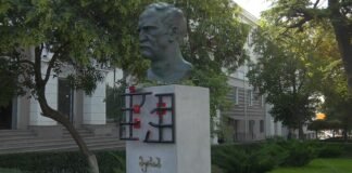 რუსთავში მერაბ კოსტავას ბიუსტი გაიხსნა