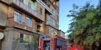 ლეონიძეზე ლიფტის შახტაში ცეცხლი გაჩნდა