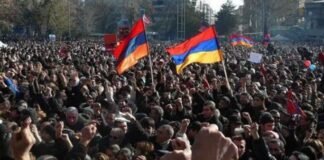 ერევნის ცენტრში აქციაზე პოლიციამ მოქალაქეები და ოპოზიციის ლიდერები დააკავა