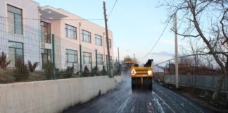 სოფელ ენაგეთში სკოლამდე მისასვლელი საავტომობილო გზის რეაბილიტაცია სრულდება