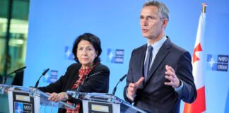 საქართველოს პრეზიდენტი ნატო-ს გენერალურ მდივანს ხვდება