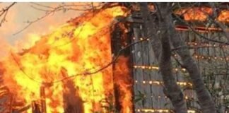 ხობში საცხოვრებელი სახლი იწვის