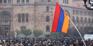 ერევანში ნიკოლ ფაშინიანის გადადგომის მოთხოვნით საპროტესტო აქცია მიმდინარეობს
