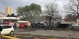 სადგურის მოედანთან ხანძარი ლოკალიზებულია