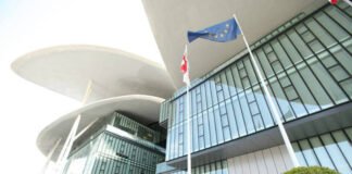 იუსტიციის სახლში დაცვის თანამშრომელმა მოქალაქეს თავში “რაცია” ჩაარტყა