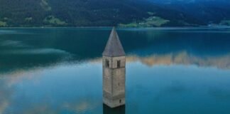 იტალიის ტბაში დაკარგული სოფელი გამოჩნდა