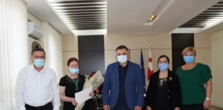 ბოლნისის N3 საჯარო სკოლის დირექტორს დამსახურებული მასწავლებლის წოდება მიენიჭა