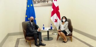შარლ მიშელი სალომე ზურაბიშვილს შეხვდა
