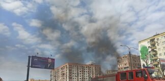 მეგობრობის გამზირზე სახანძრო-სამაშველო ეკიპაჟია მობილიზებული