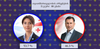 ცესკოს მონაცემების თანახმად, II ტურში ნინო ლაცაბიძემ გაიმარჯვა