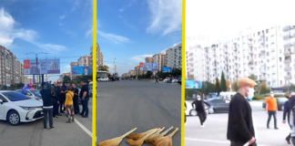 რუსთავის შემოსასვლელთან აქციაზე მიმავალ კოლონას “ცოცხები” და “კვერცხები” დაუშინეს