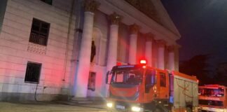 ქიმიკოსთა კულტურის სახლთან სახანძრო ეკიპაჟები იყო მობილიზებული