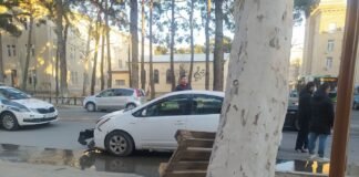 რუსთაველის ქუჩაზე ავტოსაგზაო შემთხვევა მოხდა