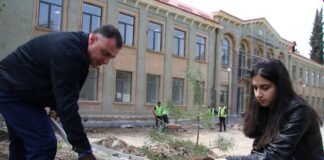 ქალაქ ბოლნისის N1 სკოლაში გამწვანების აქცია გაიმართა