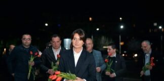 რუსთავში 9 აპრილის მემორიალი ყვავილებიᲗ Შეამკო