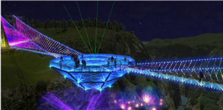 გინესის რეკორდების წიგნში წალკის კანიონის შუშის ხიდზე მდებარე კაფე-ბარი, მოხვდება