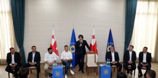 რუსთავში „ქართული ოცნების“ ლიდერებმა პარტიის შეხვედრა გამართეს