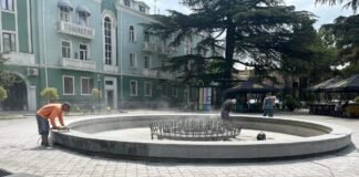 კოსტავას გამზირზე შადრევნის ტერიტორიის რეაბილიტაცია მიმდინარეობს