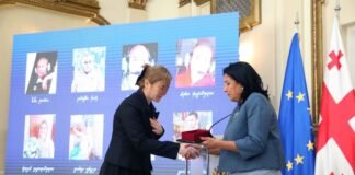 პრეზიდენტმა გუდაურში სამაშველო ოპერაციისას დაღუპულები “სამოქალაქო თავდადებისათვის” დააჯილდოვა