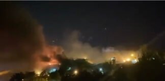 თეირანში, ევინის ციხეში ღამით ხანძარი გაჩნდა