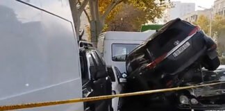 გურამიშვილის გამზირზე ერთმანეთს რამდენიმე მსუბუქი ავტომობილი და ავტობუსი შეეჯახა