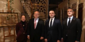 ირაკლი ღარიბაშვილი აშშ-ს სახელმწიფო დეპარტამენტის მთავარ მრჩეველს ფილიპ რიკერს შეხვდა