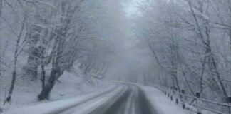თოვის და ძლიერი ყინვის გამო გზებზე შეზღუდვები მოქმედებს