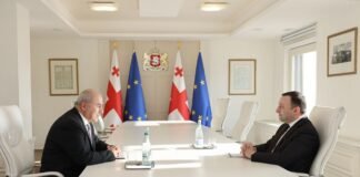 ირაკლი ღარიბაშვილი სომხეთის რესპუბლიკაში საქართველოს ახლად დანიშნულ ელჩს გიორგი შარვაშიძეს შეხვდა
