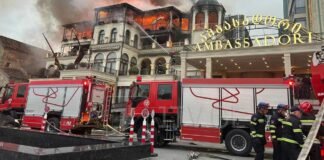 თბილისში, შავთელის ქუჩაზე მდებარე ერთ-ერთ სასტუმროში ძლიერი ხანძარია