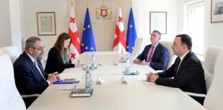 ირაკლი ღარიბაშვილი საქართველოში ევროკავშირის სადამკვირვებლო მისიის ახალ ხელმძღვანელს დიმიტრიოს კარაბალისს შეხვდა