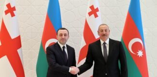 ირაკლი ღარიბაშვილი აზერბაიჯანის რესპუბლიკის პრეზიდენტს ილჰამ ალიევს შეხვდა