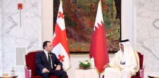 ირაკლი ღარიბაშვილი კატარის ემირს, შეიხ თამიმ ბინ ჰამად ბინ ხალიფა ალ-თანის შეხვდა