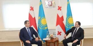 პრემიერ-მინისტრმა ირაკლი ღარიბაშვილმა ყაზახ კოლეგასთან პირისპირ შეხვედრა გამართა