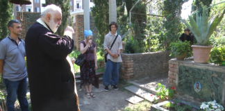 რუსთავში, 2008 წლის ომში გარდაცვლილი ზაზა ფერაძის მემორიალი გახსნეს